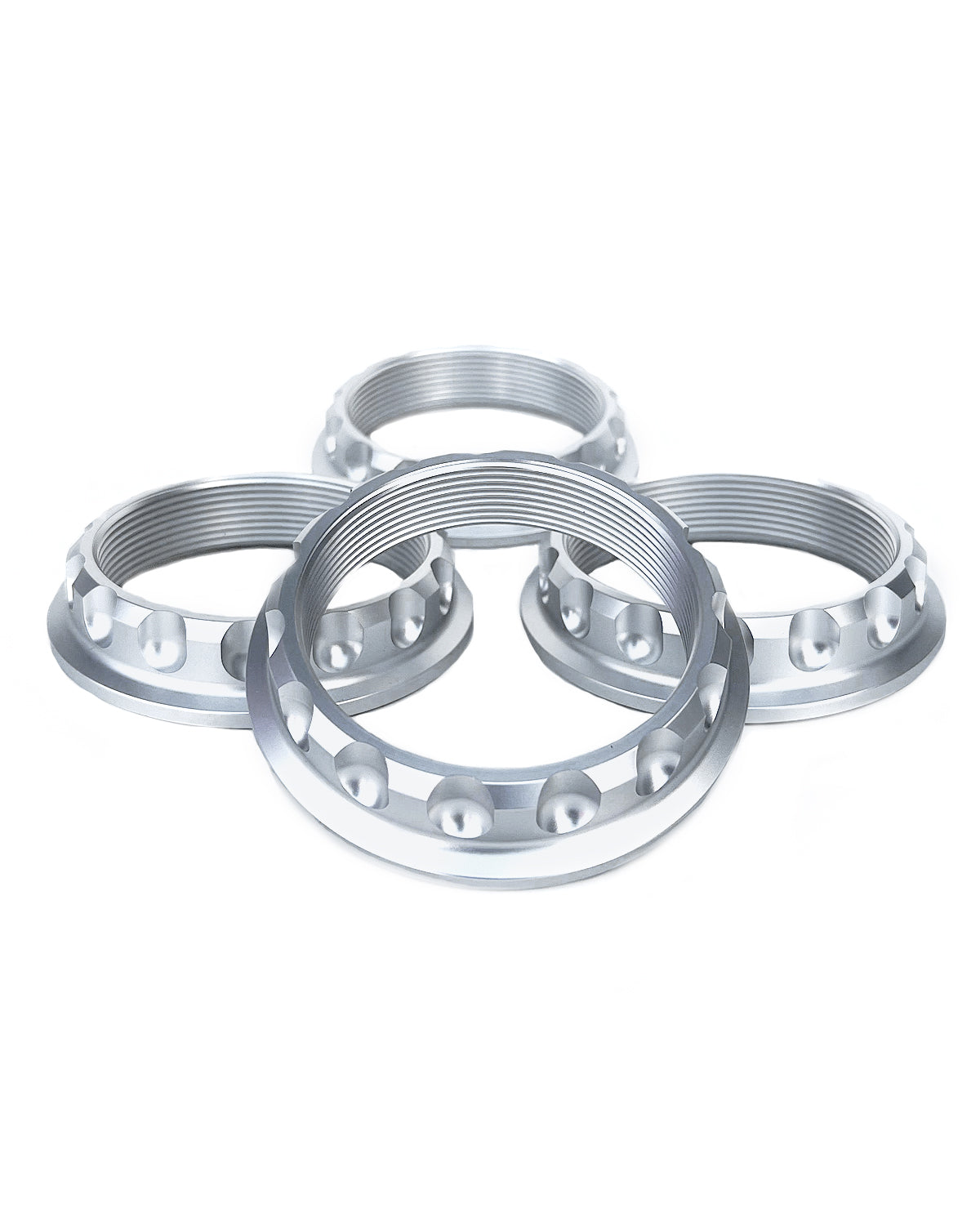 Super Touring Tech Nut Set _ Anodized Silver